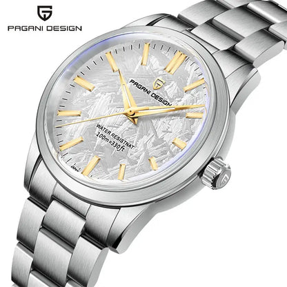 Pagani Design 1734 Men's Quartz Watch – Stainless Steel Band, Luminous Dial, Japanese Movement