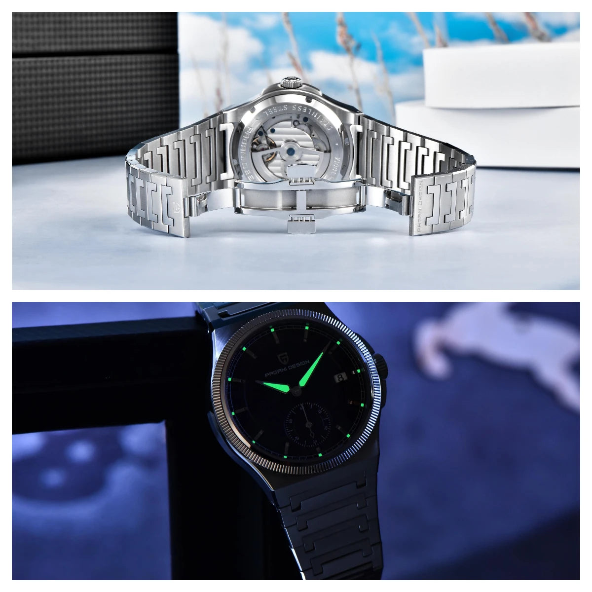 PAGANI DESIGN PD-YS029 Men’s Automatic Watch – Stainless Steel Mechanical Wristwatch