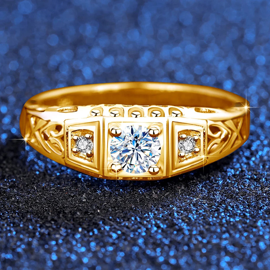 Gothic Filigree 0.5 Carat Moissanite Engagement Ring for Women – Exquisite Fine Jewelry