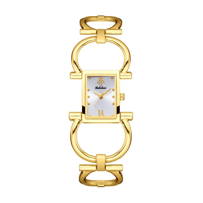 Women’s Retro Luxury Minimalist Quartz Watch – Artistic Alloy Bracelet, Elegant Analog Design, Water Resistant for Daily Wear Sylvara