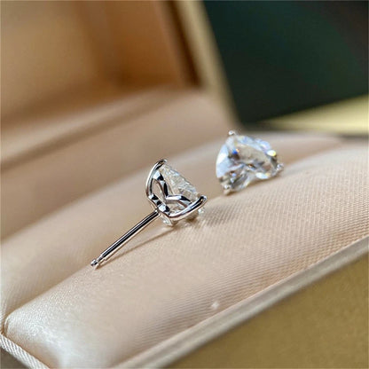 Aimgal 1CT Heart Shape 8A Lab-Grown High Carbon Diamond Stud Earrings – NGTC Certified, 18K Gold Plated 925 Sterling Silver, Fine Jewelry Gift for Women Yrene