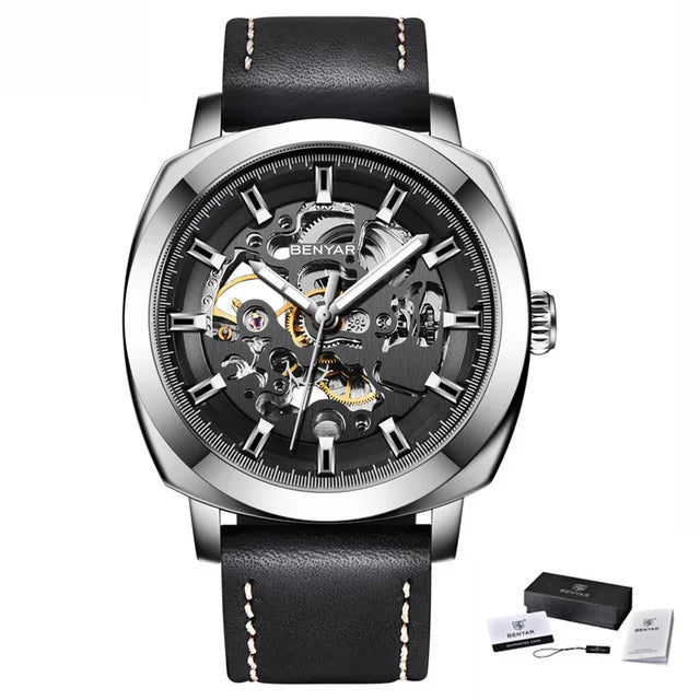 BENYAR 5121 Luxury Men’s Automatic Mechanical Watch – Skeleton Dial Relogio Masculino