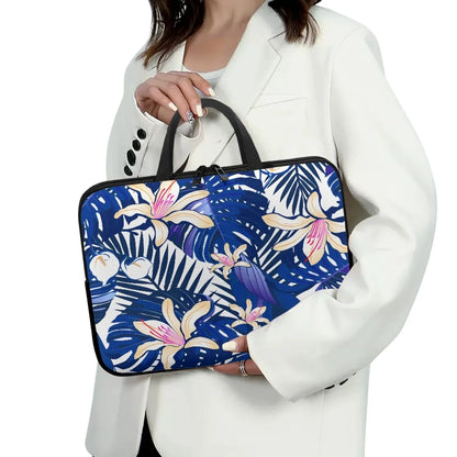 2026 New Hawaiian Tropical Print Laptop Bag – Custom Large Capacity Polyester Laptop Case in Various Sizes