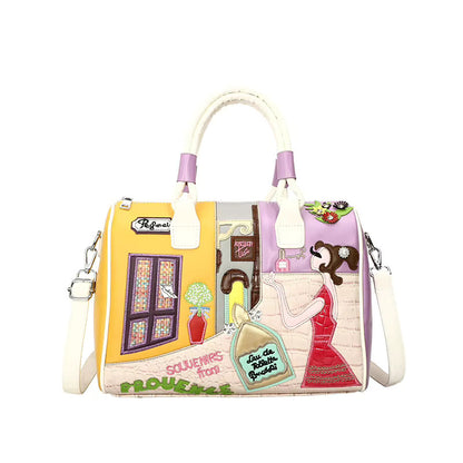 Retro Embroidered Pillow Bag - Large Capacity Commuter Shoulder Purse Dea