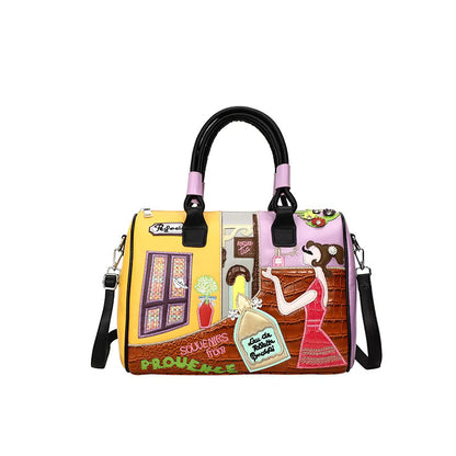 Retro Embroidered Pillow Bag - Large Capacity Commuter Shoulder Purse Dea