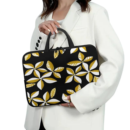 2026 New Hawaiian Tropical Print Laptop Bag – Custom Large Capacity Polyester Laptop Case in Various Sizes