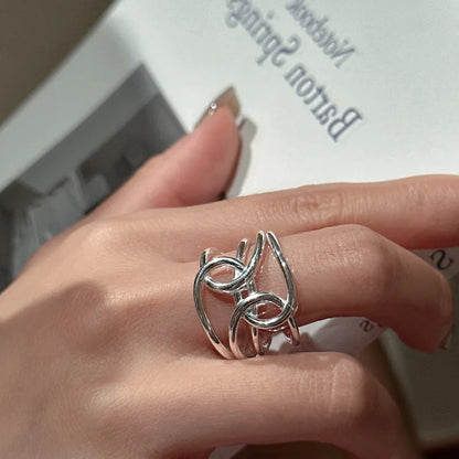 925 Sterling Silver Vintage Cross Ring – Chunky Statement Jewelry for Women Merve