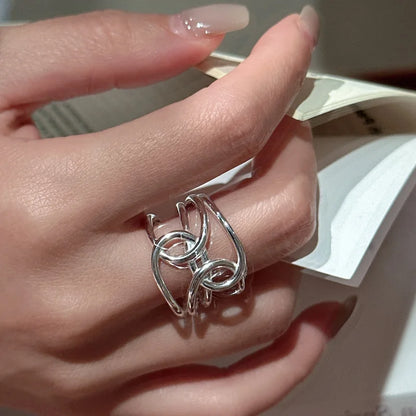 925 Sterling Silver Vintage Cross Ring – Chunky Statement Jewelry for Women Merve
