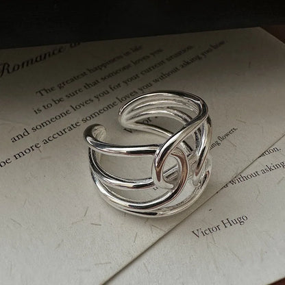 925 Sterling Silver Vintage Cross Ring – Chunky Statement Jewelry for Women Merve