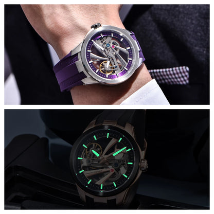 Pagani Design PD‑YS030 Men's Automatic Skeleton Watch – Sapphire AR Crystal, Stainless Steel, Waterproof Sports