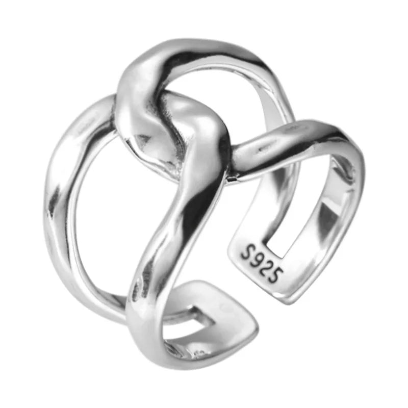 Vintage Cross Chunky Ring in 925 Sterling Silver – Statement Fine Jewelry Sude