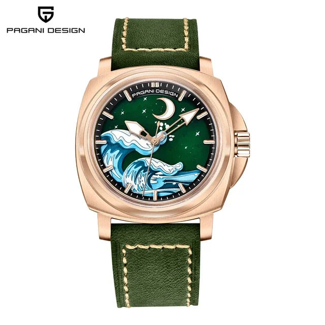 Pagani Design PD‑YS011 Men's Automatic Watch – TMI NH35A Mechanical Movement, Sapphire Crystal, 100M Waterproof, Stainless Steel