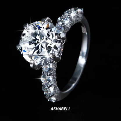 S925 Sterling Silver 5 Carat VVS D Color Moissanite Engagement Ring for Women – Luxury Wedding Band Calyra