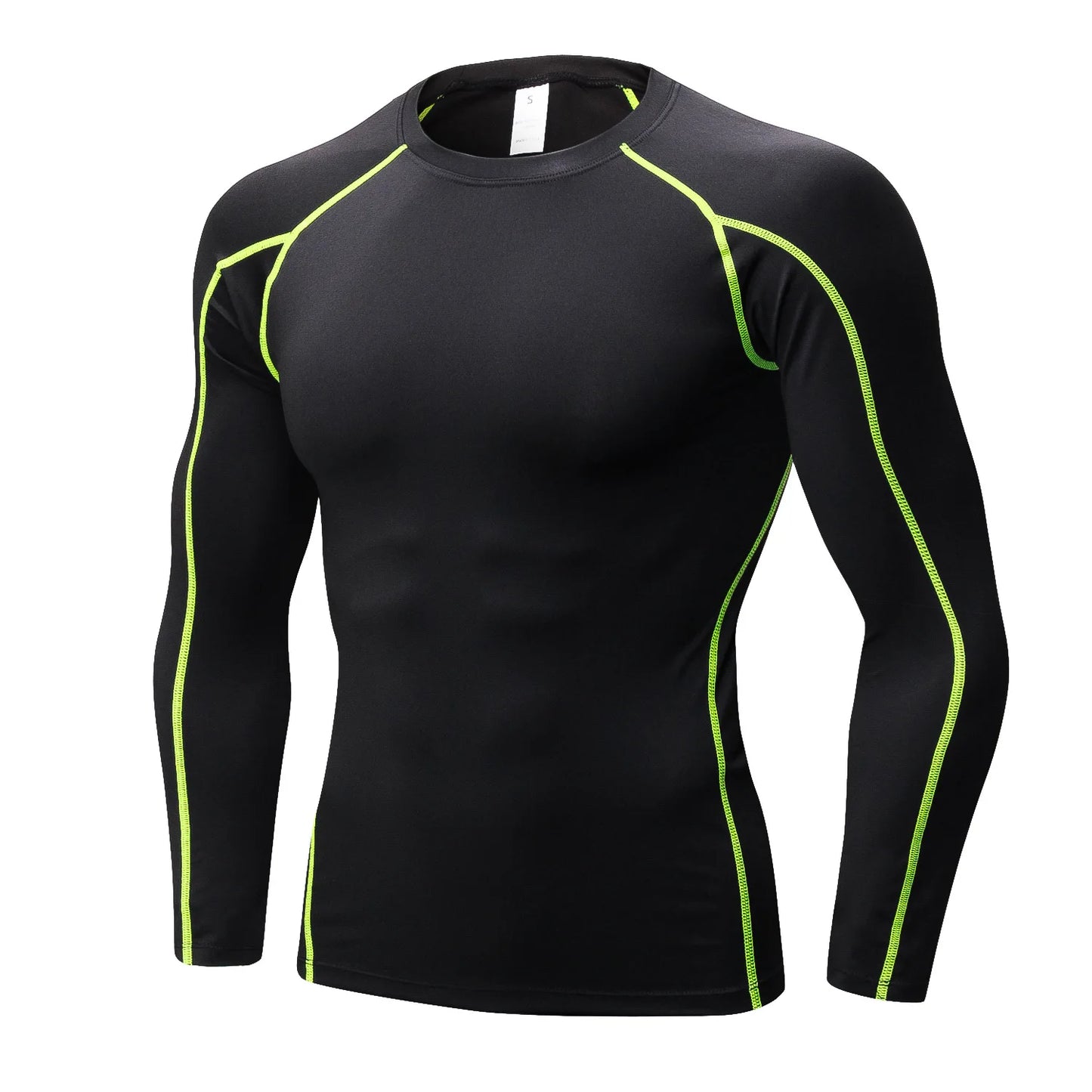 Men’s Long‑Sleeve Compression Shirt – Polyester Spandex Performance Athletic Top Renan