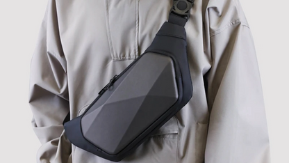 Waterproof Anti-Theft Chest Bag for Men | Nylon Crossbody Sling Bag with Hard Shell | Travel & Everyday Use