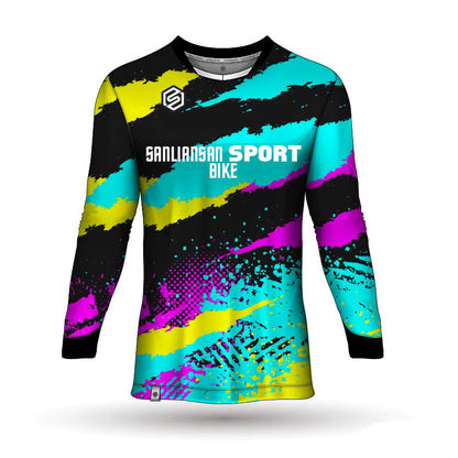 MTB Long Sleeve Mountain Bike Jersey – Men’s Cycling Enduro Downhill Shirt, Breathable Moto‑Style Bicycle T‑Shirt for Riding Neil