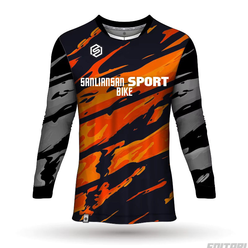 MTB Long Sleeve Mountain Bike Jersey – Men’s Cycling Enduro Downhill Shirt, Breathable Moto‑Style Bicycle T‑Shirt for Riding Neil