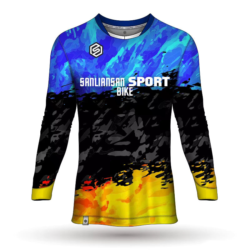 MTB Long Sleeve Mountain Bike Jersey – Men’s Cycling Enduro Downhill Shirt, Breathable Moto‑Style Bicycle T‑Shirt for Riding Neil