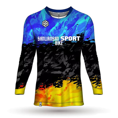 MTB Long Sleeve Mountain Bike Jersey – Men’s Cycling Enduro Downhill Shirt, Breathable Moto‑Style Bicycle T‑Shirt for Riding Neil