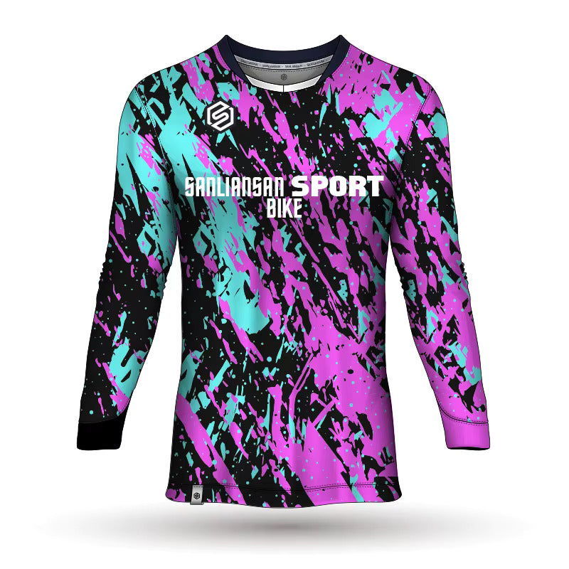 MTB Long Sleeve Mountain Bike Jersey – Men’s Cycling Enduro Downhill Shirt, Breathable Moto‑Style Bicycle T‑Shirt for Riding Neil