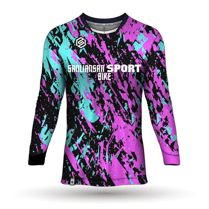 MTB Long Sleeve Mountain Bike Jersey – Men’s Cycling Enduro Downhill Shirt, Breathable Moto‑Style Bicycle T‑Shirt for Riding Neil