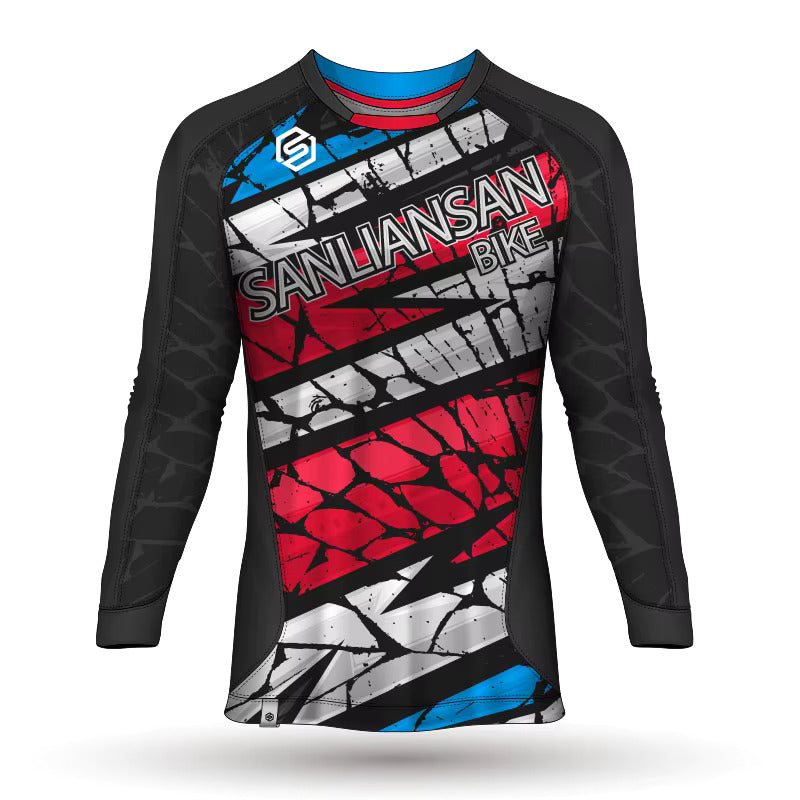 MTB Long Sleeve Mountain Bike Jersey – Men’s Cycling Enduro Downhill Shirt, Breathable Moto‑Style Bicycle T‑Shirt for Riding Neil