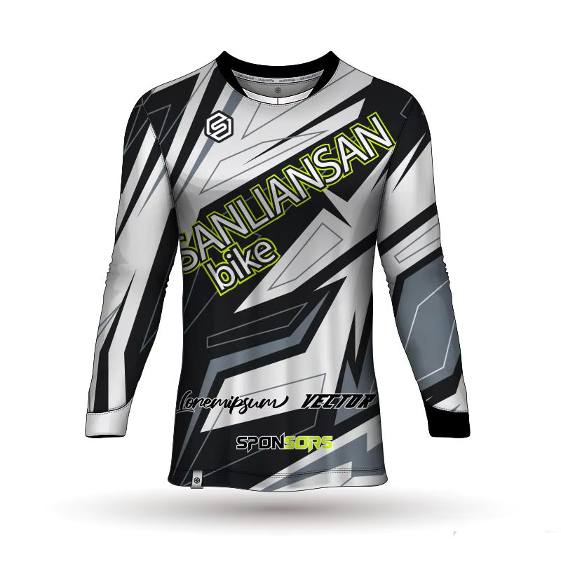 MTB Long Sleeve Mountain Bike Jersey – Men’s Cycling Enduro Downhill Shirt, Breathable Moto‑Style Bicycle T‑Shirt for Riding Neil