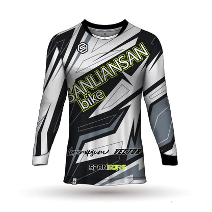 MTB Long Sleeve Mountain Bike Jersey – Men’s Cycling Enduro Downhill Shirt, Breathable Moto‑Style Bicycle T‑Shirt for Riding Neil