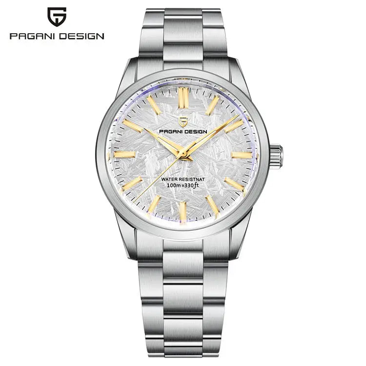 Pagani Design 1734 Men's Quartz Watch – Stainless Steel Band, Luminous Dial, Japanese Movement
