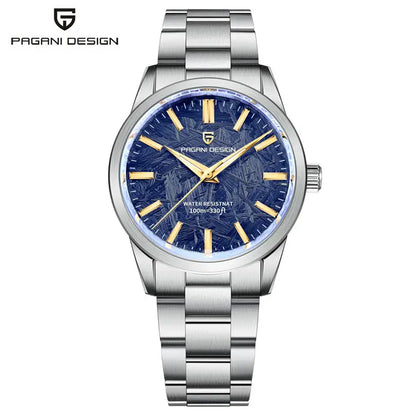 Pagani Design 1734 Men's Quartz Watch – Stainless Steel Band, Luminous Dial, Japanese Movement
