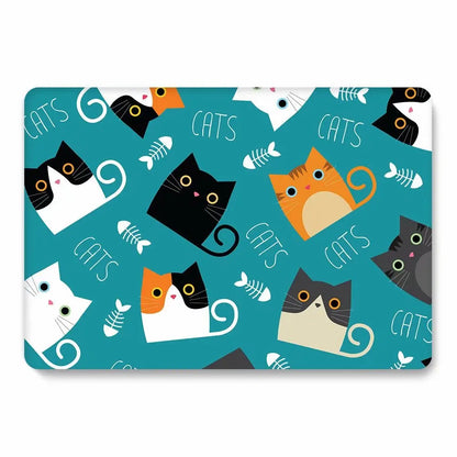 MacBook Pro Case – Stylish Hard Shell Laptop Cover with Cats Animal Design for MacBook 12-Inch