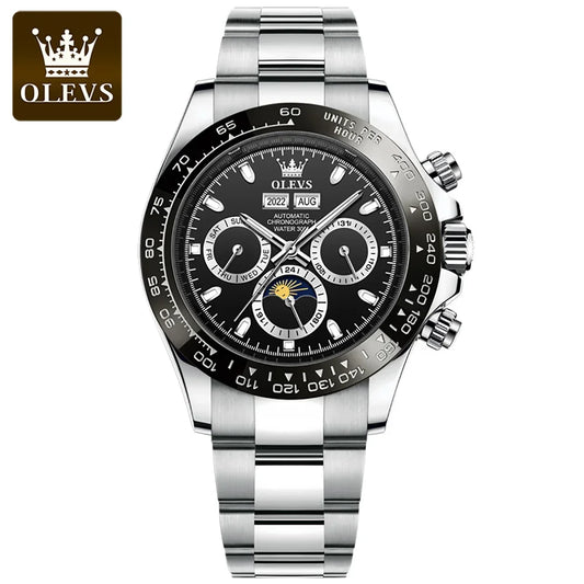 Olevs 6654 Business Sport Fashion Men Daily Life Waterproof Mechanical Watches Reloj Automatic Luxury Tourbillon Watch