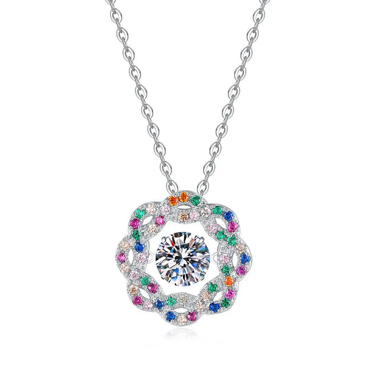1 Karat S925 Sterling Silver Moissanite Necklace – Stylish Star Pendant for Women