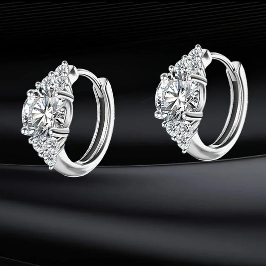 S925 Silver 1-Carat Moissanite Earrings – Elegant and Stylish for Women Belle