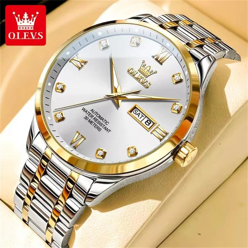 OLEVS 9946 Men's Automatic Watch – Luxury Mechanical Wristwatch with Date Display, Top Brand Business Design