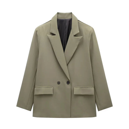 Women's Versatile V-Neck Suit Jacket - Chic Casual Commuter Blazer for All Seasons Martha