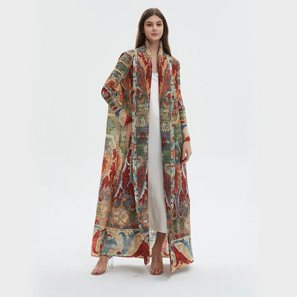 Middle Eastern Muslim Women's Clothing – Loose Arab Robe, Long Blouse, and Abaya Aaliyah