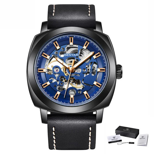 BENYAR 5121 Luxury Men’s Automatic Mechanical Watch – Skeleton Dial Relogio Masculino