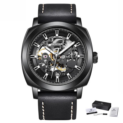 BENYAR 5121 Luxury Men’s Automatic Mechanical Watch – Skeleton Dial Relogio Masculino