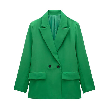 Women's Versatile V-Neck Suit Jacket - Chic Casual Commuter Blazer for All Seasons Martha