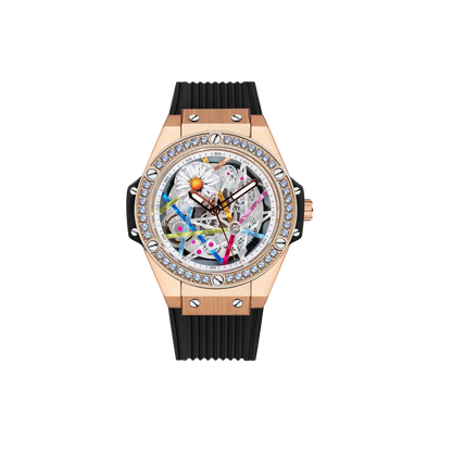 HANBORO Women’s Sunflower Quartz Watch | Diamond Dial, Colorful Design, Light Luxury Style Hermione