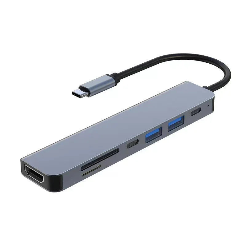 Multifunction 11-in-1 USB-C Hub – 4K 30Hz HDMI Multiport Adapter with 4 USB 3.0 Ports, 3.5mm AUX, and 11-Port Docking Station for Laptops