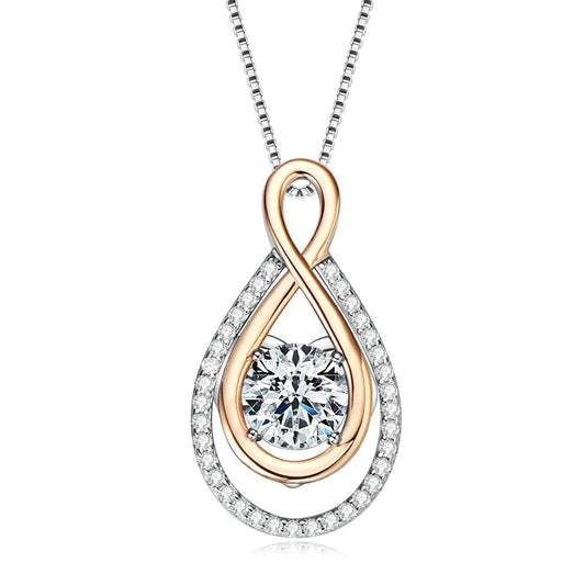 3 Carat (9mm) Moissanite Solitaire Pendant Necklace – S925 Sterling Silver, Brilliant Diamond-Like Sparkle Elvan