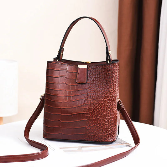 Women's Bucket Handbag - Single-Shoulder Crossbody Bag Evelyn
