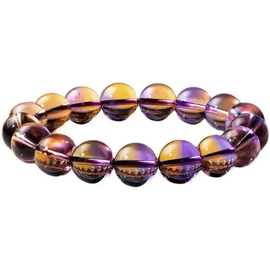 Natural Grade-A Ametrine Bracelet – Two-Tone Citrine Crystal Jewelry for Women | Perfect Gift