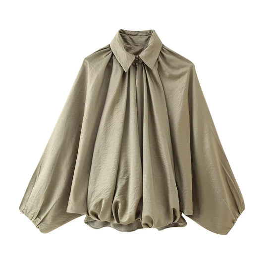 Fashion Puffy Pilot Jacket | Vintage Long Sleeve Women's Outerwear Kimberly