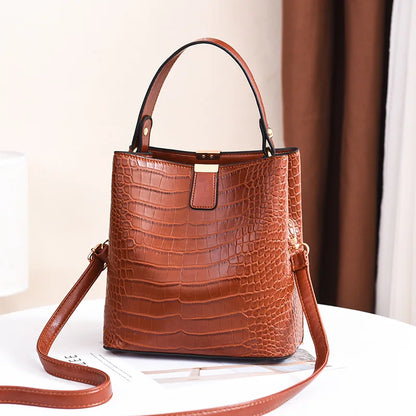 Women's Bucket Handbag - Single-Shoulder Crossbody Bag Evelyn