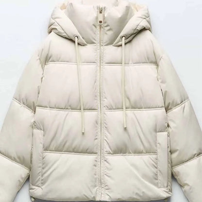 Women's Winter Fashion Double-Layer Cotton Hooded Jacket - Vintage Long-Sleeve Outerwear Coat for Chic Style Alison