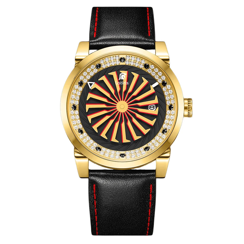 Roulette Men’s Luxury Automatic Watch | Sapphire, Auto Date, Leather Strap, Limited Edition Kelsier