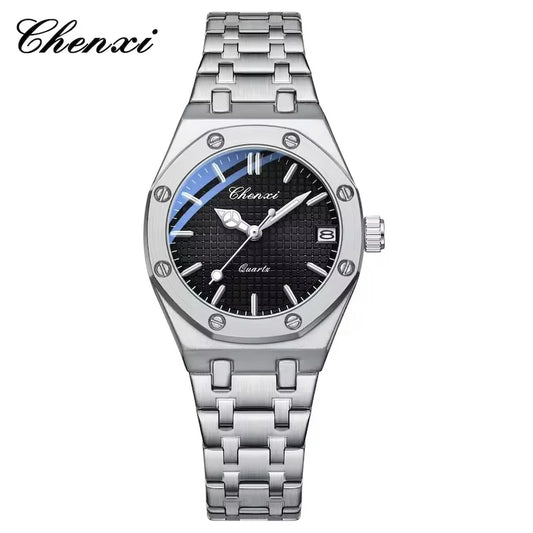 CHENXI 648 Women's Luxury Bracelet Watch – Waterproof Stainless Steel Quartz Wristwatch with Luminous Dial & Date | Perfect Ladies' Gift